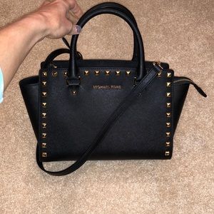 Michael Kors Selma Stud leather satchel medium size  NWT